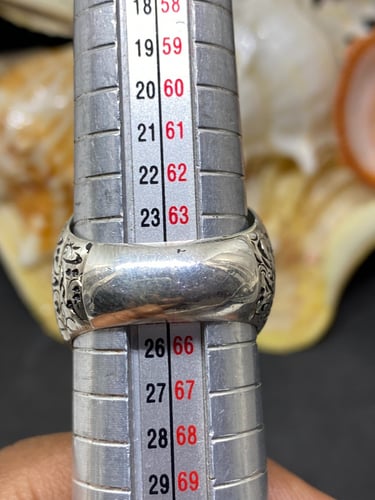 خاتم الفضة بحجر فيروز نيشابوري ايراني بصياغة am من...