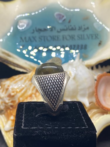 خاتم الفضة بحجر عقيق سليماني هندي بصياغة الاستاذ آ...