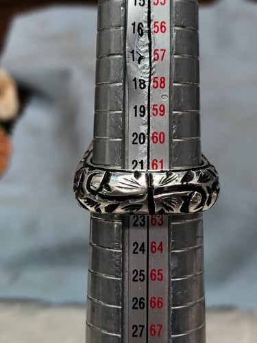 خاتم فضه بحجر العقيق اليماني صياغه بحرينيه gc3 (غل...