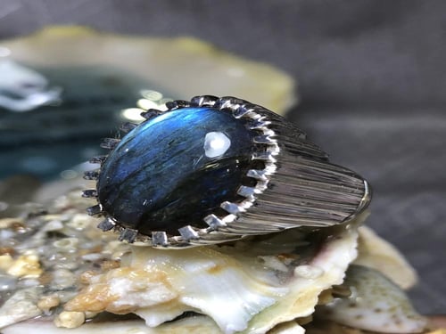 خاتم فضه بحجر الطاؤوس صياغة حمادة vip