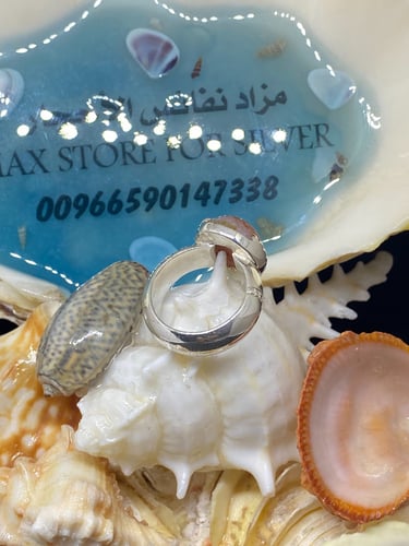 خاتم الفضة بحجر عقيق سليماني هندي بصياغة غلام المل...