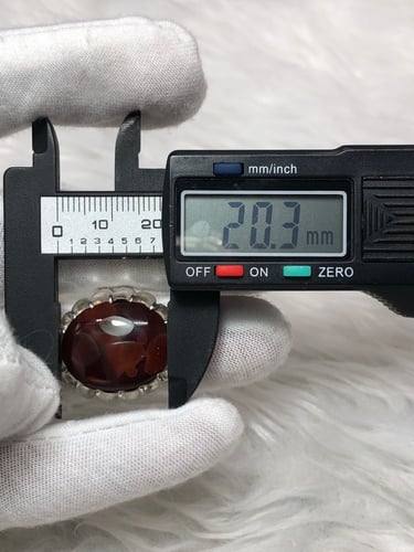 خاتم فضه بحجر العقيق اليماني المزعفر صياغه بحرينيه...