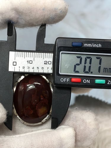 خاتم فضه بحجر العقيق اليماني صياغه بحرينيه ( غلام)