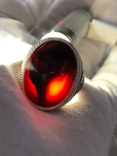 خاتم فضه بحجر العقيق اليماني صياغه بحرينيه (غلام)...