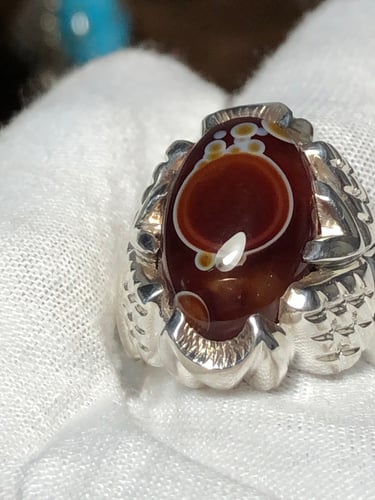 خاتم فضه بحجر سليماني هندي صياغه حماده vip