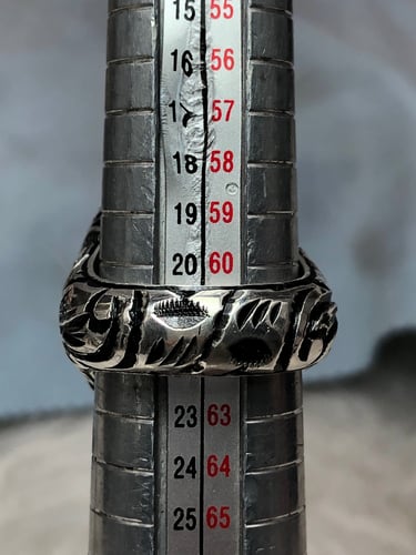 خاتم فضه بحجر العقيق اليماني صياغه بحرينيه gc7 (غل...