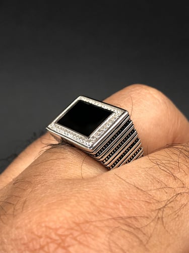 خاتم فضه عصري عيار 925