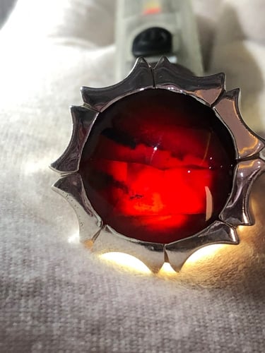 خاتم فضه بحجر العقيق اليماني صياغه المدينة المنورة