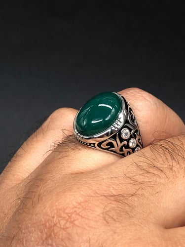 خاتم الفضه العصري عيار 925