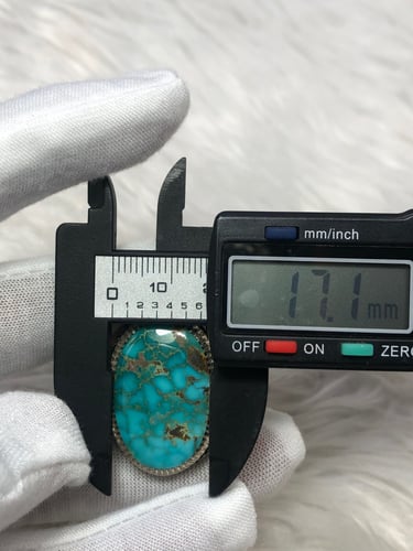 خاتم فضه بحجر الفيروز النيشابوري بصياغه عباسي R