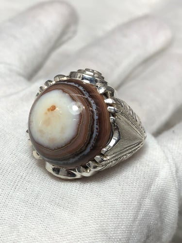 خاتم فضه بحجر السليماني صياغه بحرينيه (حماده vip)