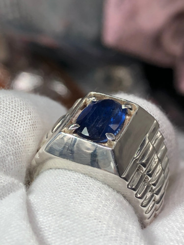 خاتم فضه بحجر الكيانيت صياغه بحرينيه (حماده vip) m...