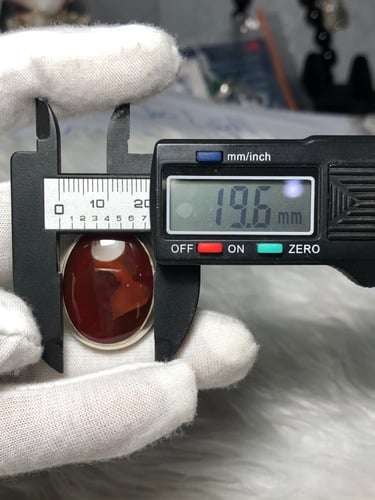 خاتم فضه بحجر العقيق اليماني الرماني المزعفر صياغه...