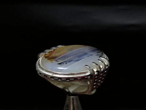 خاتم فضه بحجر العقيق اليماني المصور صياغة يمانيه ب...