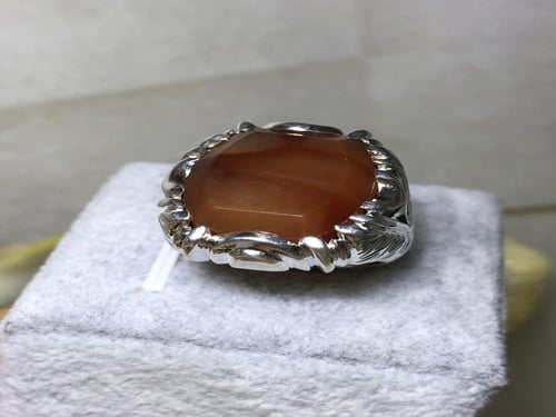 خاتم فضه بحجر العقيق اليماني صياغة حمادة vip