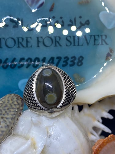 خاتم الفضة بحجر عقيق سليماني هندي بصياغة الاستاذ آ...
