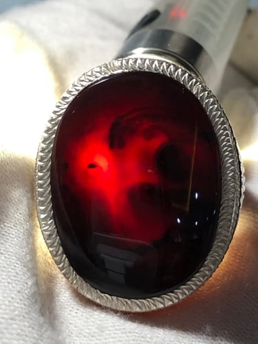 خاتم فضه بحجر العقيق اليماني صياغه بحرينيه gc2(غلا...