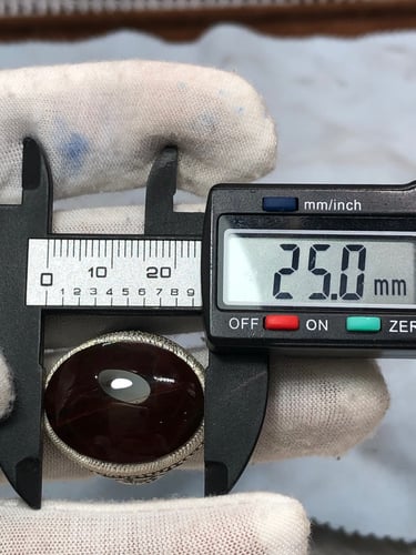 خاتم فضه بحجر العقيق اليماني صياغه بحرينيهgr33 (غل...