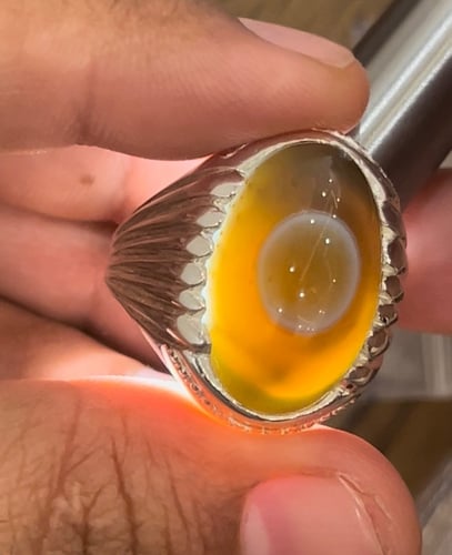 الخاتم الفضة بحجر العقيق السليماني الهندي صياغة ال...