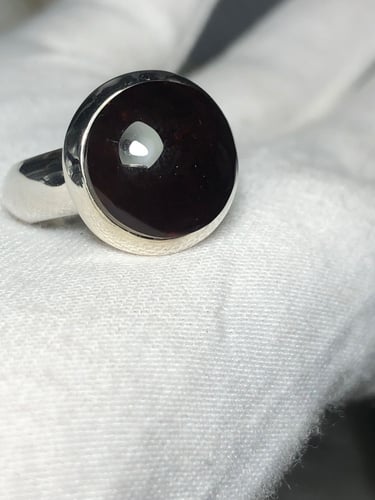 خاتم فضه حجر العقيق اليماني شفة صياغه ملكيه (غلام)