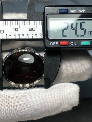 خاتم فضه بحجر العقيق اليماني صياغه بحرينيه حماده v...