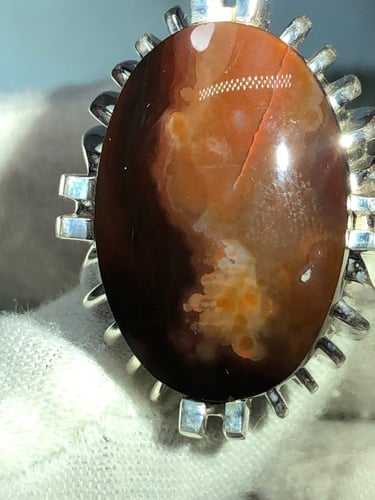 خاتم فضه بحجر العقيق اليماني صياغه بحرينيه حماده v...