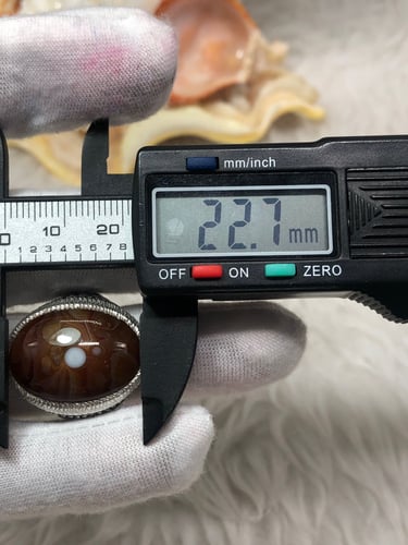 خاتم فضه بحجر سليماني هندي صياغه حفر ثقيل صياغه بح...