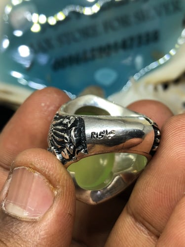 خاتم الفضة بحجر عقيق خرساني ايراني بصياغة عباسي ار...