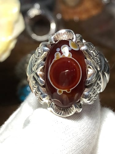 خاتم فضه بحجر سليماني هندي صياغه حماده vip