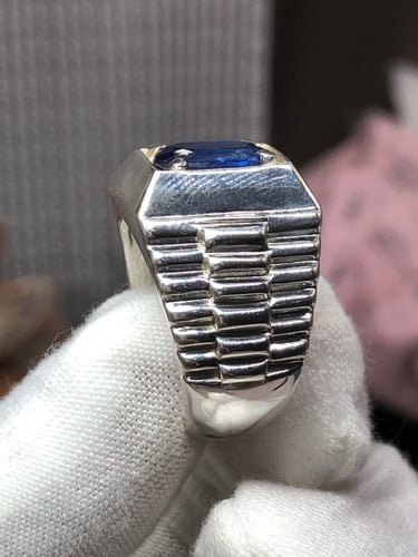 خاتم فضه بحجر الكيانيت صياغه بحرينيه (حماده vip) m...