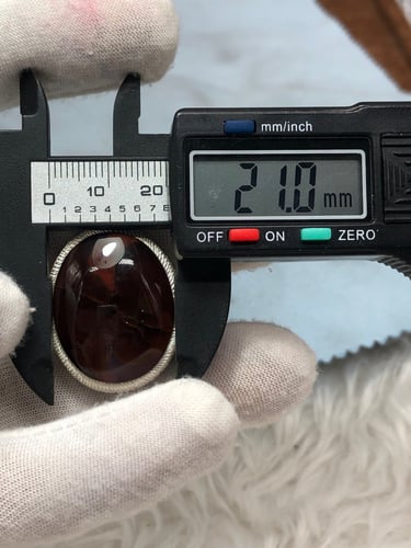 خاتم فضه بحجر العقيق اليماني المزعفر صياغه غلام ال...