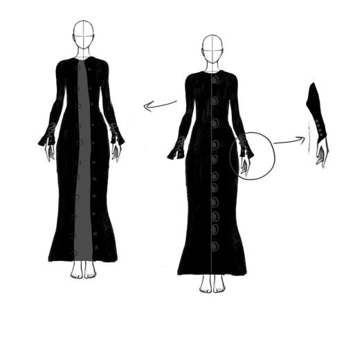 عباية A line