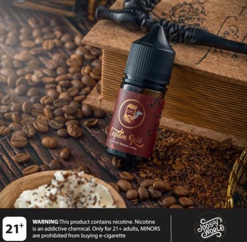 Salt flavor Captain Gold cream tobacco coffee