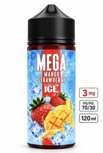 نكهة ميجا مانجو فراولة آيس 120 مل – MEGA Mango Str...