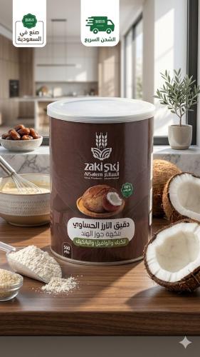 دقيق الرز الحساوي بنكهة جوز الهند