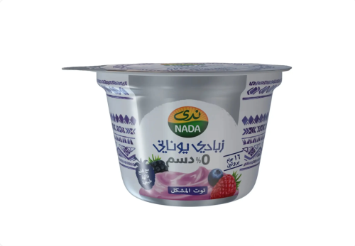 زبادي يوناني بنكهات ( توت، فراولة، سادة )