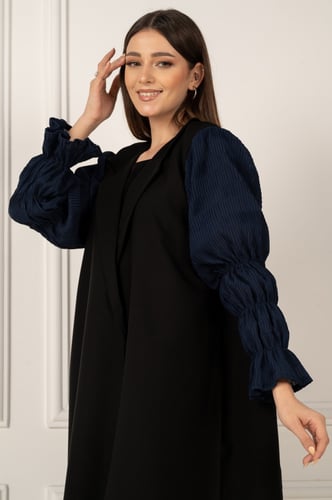 عبايه اكمام كحلي