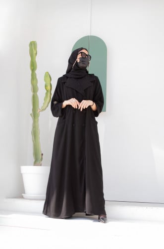 عباية بليزر قماش كريب ملكي