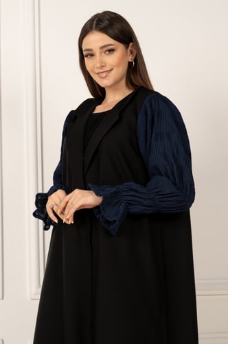 عبايه اكمام كحلي