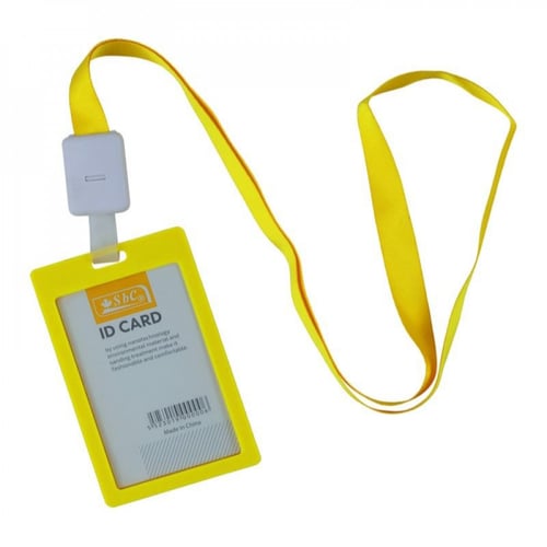 حامل بطاقة طولي ملون مع الحبل - SBC