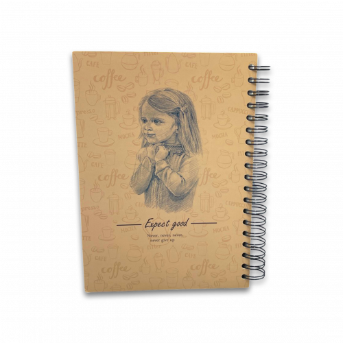 دفتر سلك غلاف مقوى B5 ( 25X18 CM )