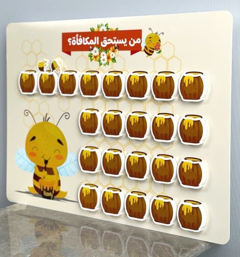 لوحة تحفيز تعزيز / ايكريلك ( ثيم النحل / العسل )