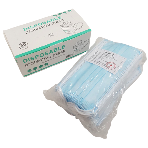 حزمة من 50 كمام ثلاثي الطبقات