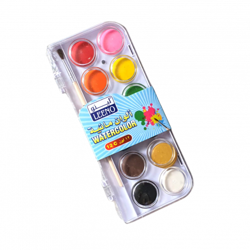 ألوان مائية 12 لون مع فرشاة