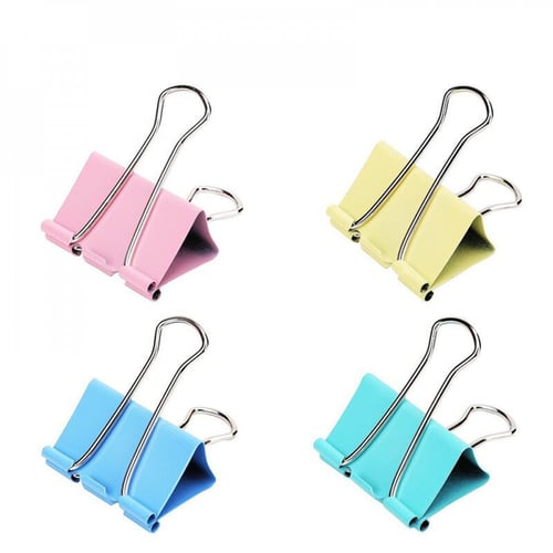 علبة مشابك ورق ألوان الباستيل ( الحجم اختيار من مت...