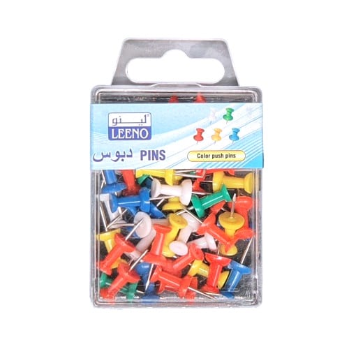 علبة دبابيس تثبيت ملونة بمقبض - 40 دبوس