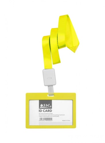 حامل بطاقة عرضي ملون مع الحبل - SBC