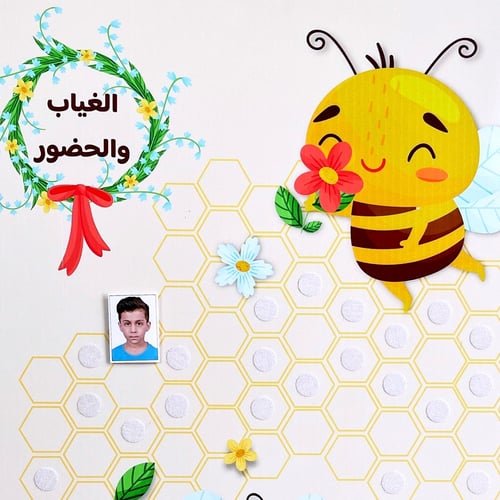 لوحة اكريلك الحضور و الغياب ( ثيم النحل / العسل )