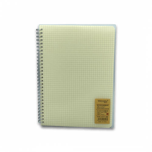 دفتر سلك غلاف شفاف 100 ورقة B5( 26X18 CM )