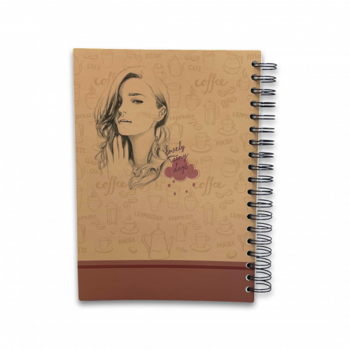 دفتر سلك غلاف مقوى B5 ( 25X18 CM )